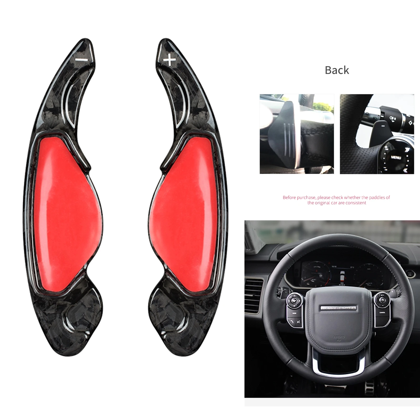 2 Pieces Car Steering Wheel Extension Shift Paddle For Land Rover Discovery Sport For Jaguar XFL XJ XE