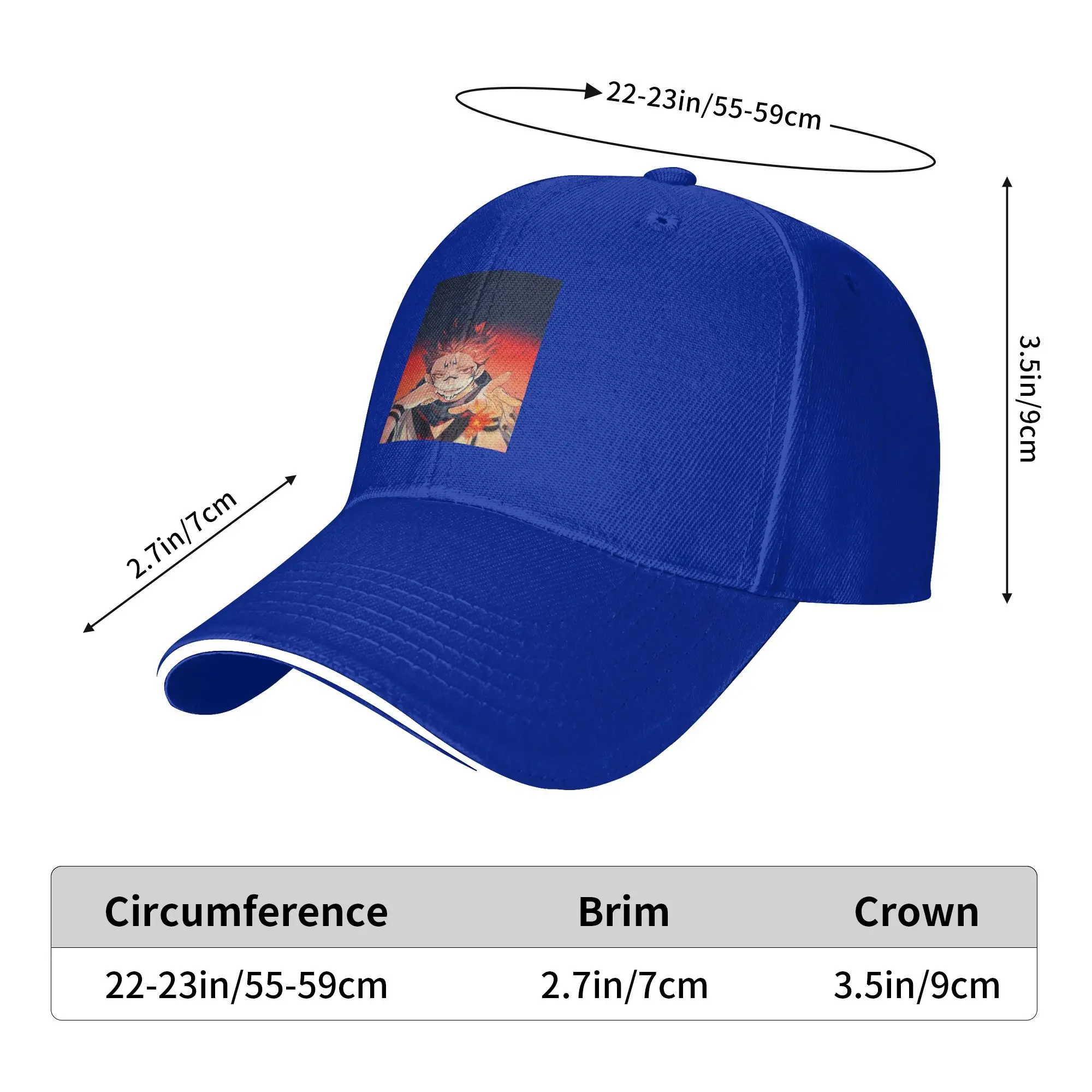 Sukuna Ryomen - Jujutsu Kaisen Cap Casual Baseball Caps Adjustable Hat Hip Hop Summer Unisex Baseball Hats Customizable