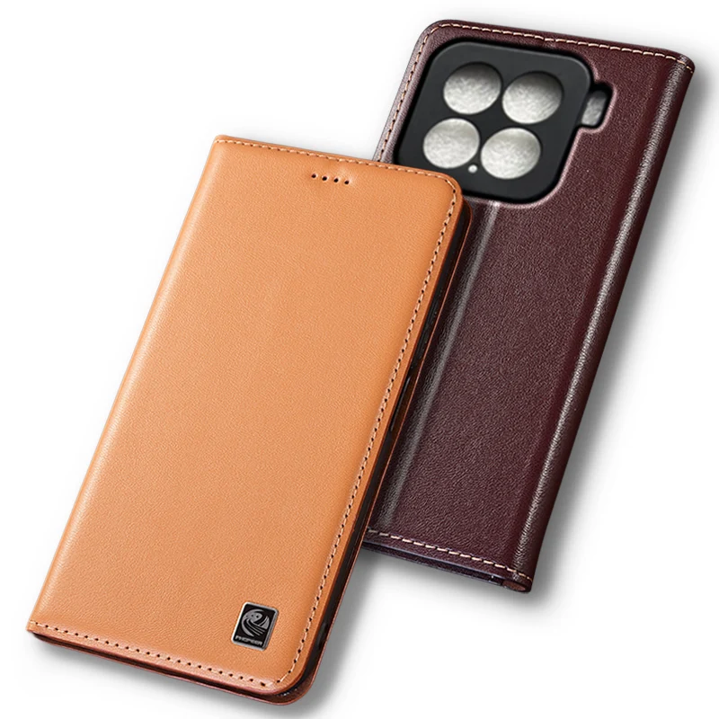 

Flip Cases For XIAOMI 15 Mi15 5G Napa Texture Magnetic Case Cover Luxury Cowhide Genuine Leather Card Pocket Wallet Covers