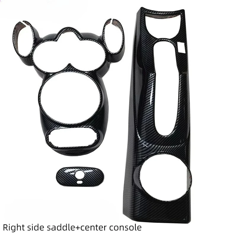 High Performance Water Transfer Peach Wood Interior Saddle+central Control Decoration Modification Suitable For BMW Mini R53