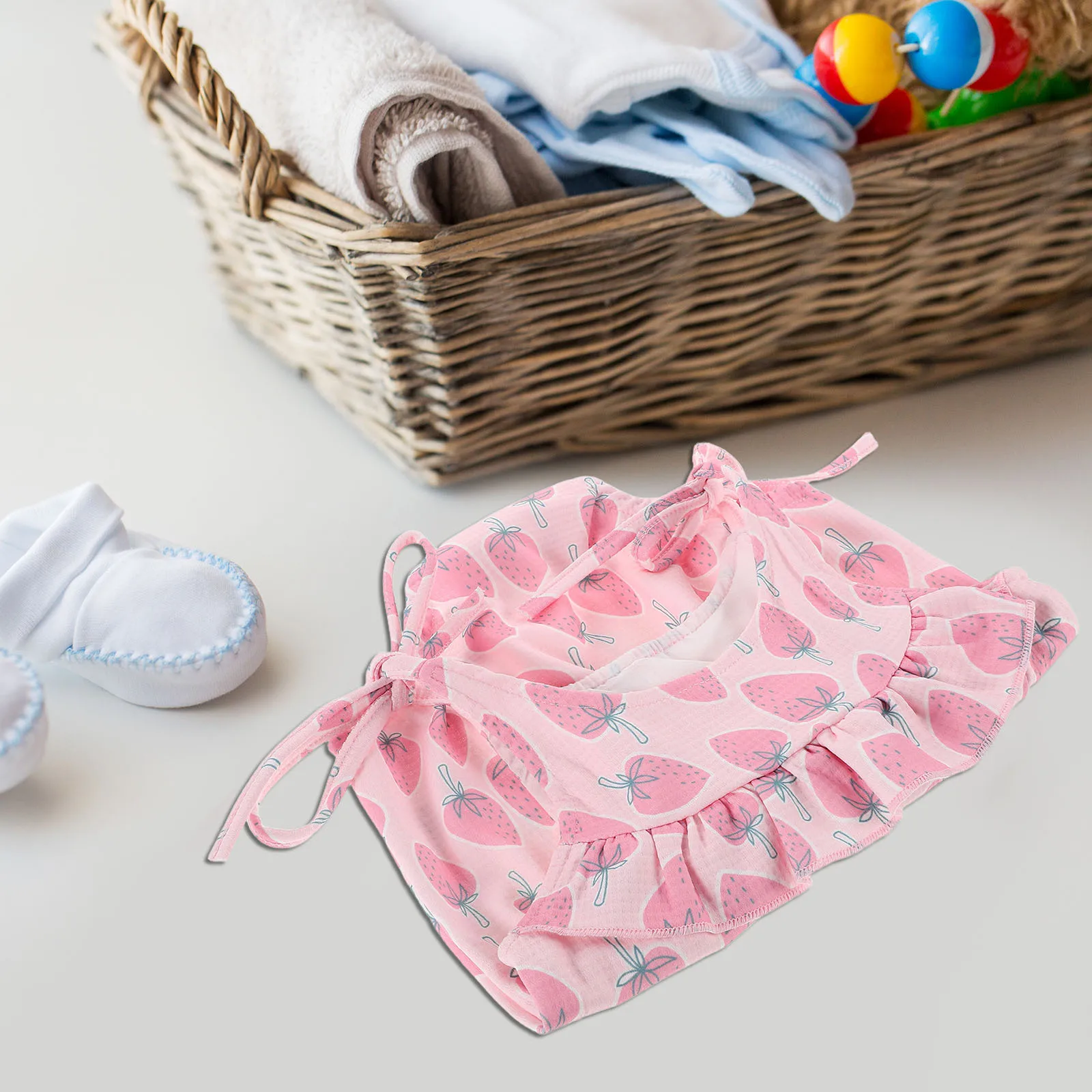 

Baby Girl Strawberry Romper Newborn Pink 3-6m Sleeveless Halter Summer Clothes Photoshoot Baby Girl Backless Romper