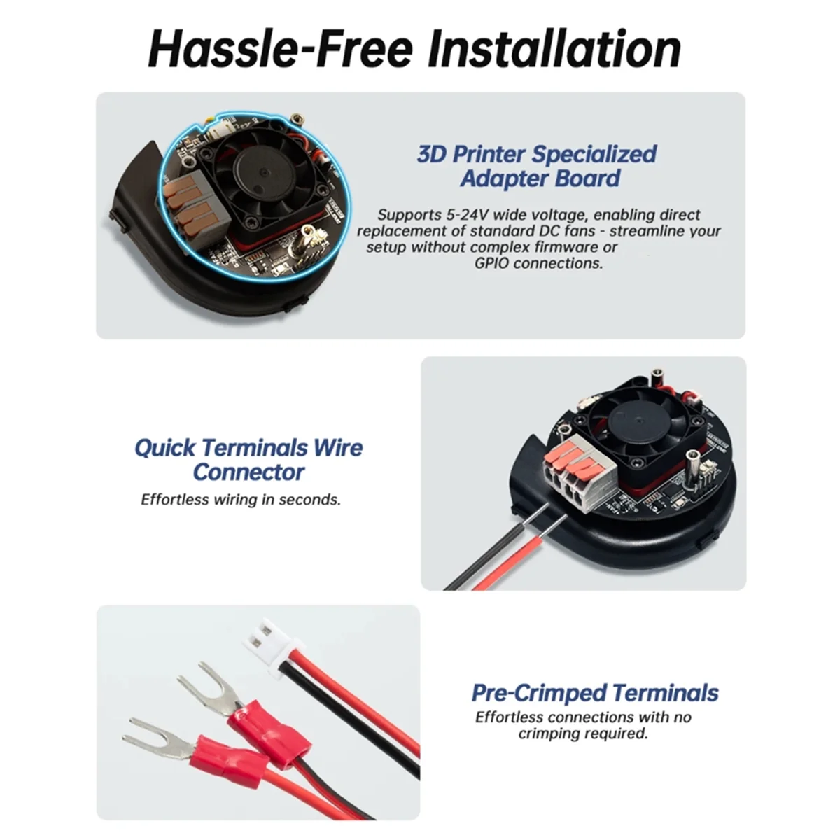 BIGTREETECH Eco Turbo Kit 24V Nidec Bezszczotkowy dmuchawa odśrodkowa do Voron2.4 VzBoT HevORT VS Uniwersalny zestaw turbo