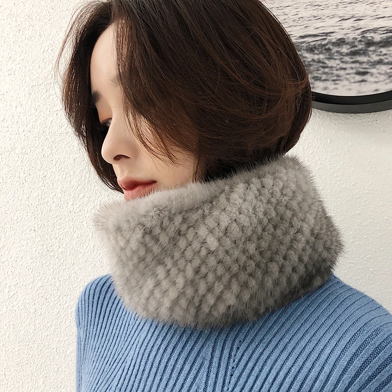 

Mink scarf scarf, female Korean version pullover, mink fur scarf, hat dual-purpose autumn and winter