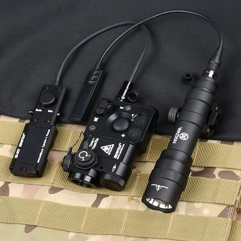 Tactical Airsoft Hight Power Strobe Perst-4 Red Green Blue IR Laser Pointer M600DF M300A Flashlight Hunting Weapon Scout Light