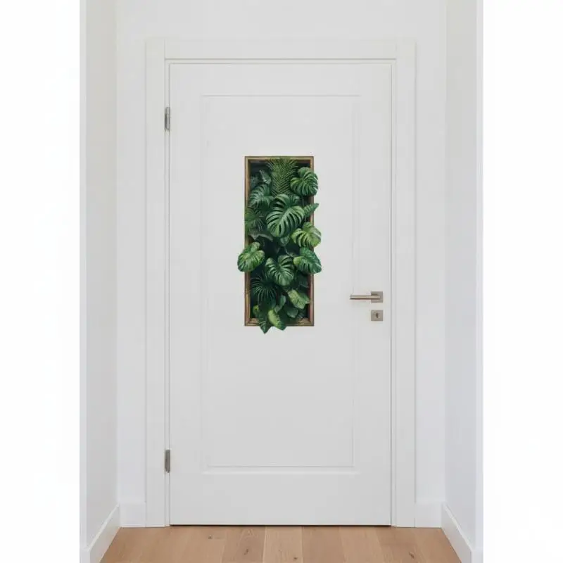 Tropical Monstera Wall Decal Self Adhesive Large Size Realistic Print for Living Room Feature Wall Decoration