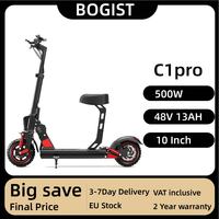 Bogist C1 Pro Adult Electric Scooter City Escooter 500W 48V 13AH Battery 10 Inch City Tires Foldable E-Scooter