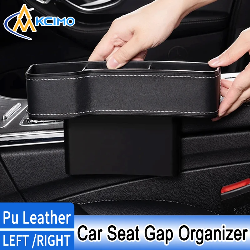 Kcimo ABS Leder Auto Sitz Lücke Lagerung Box Telefon Schlüssel Organizer Auto Sitz Spalt Lagerung Füllstoff Munti-funktionale Auto Organizer