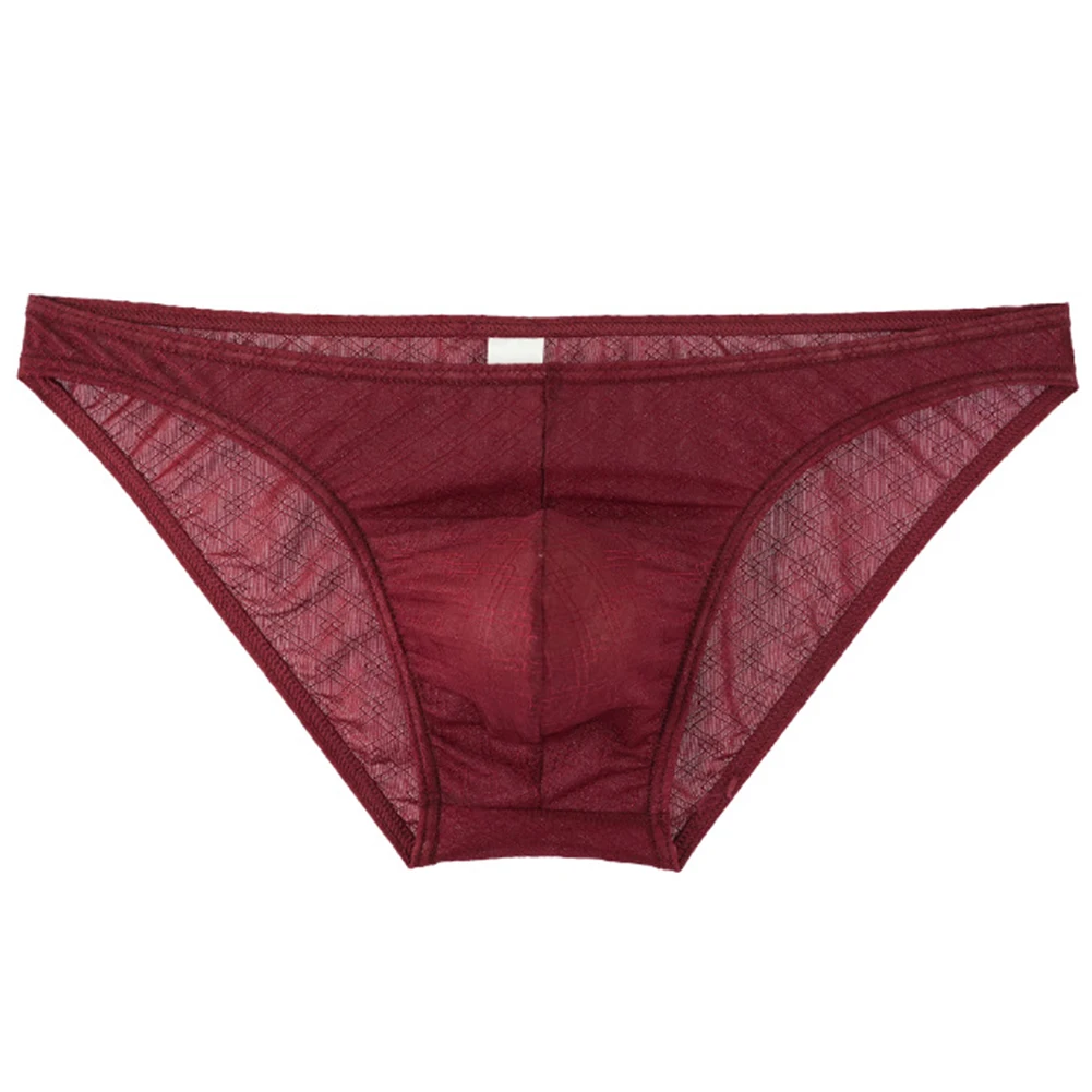 

Men Diamond Low Waist See Through Briefs Breathable Lingerie Ultra Hot Pouch Sheer Underwear Extreme Panties Men's Underpants