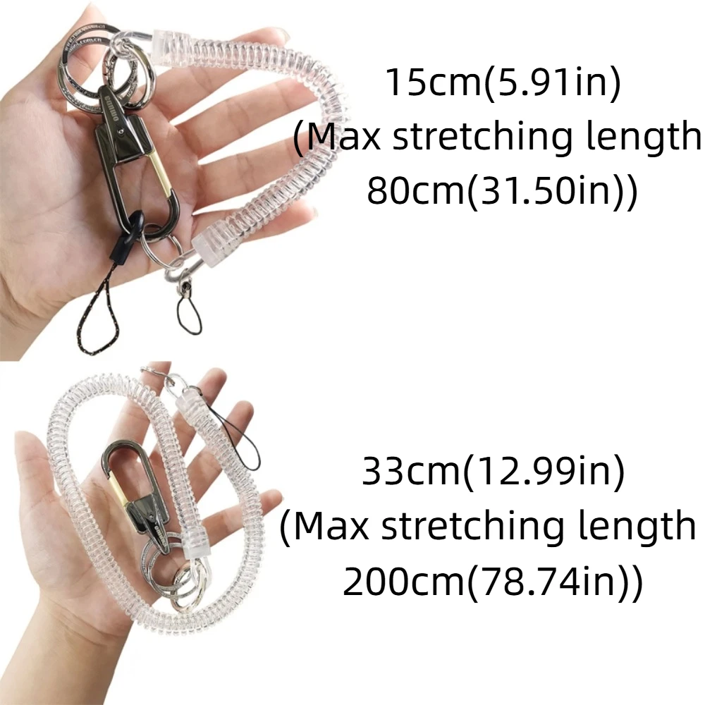 مكافحة خسر حبل الهاتف تلسكوبي الحبل قلادة الربيع الهاتف المحمول الربيع حزام مشبك معدني العالمي الهاتف السلامة حبل #6