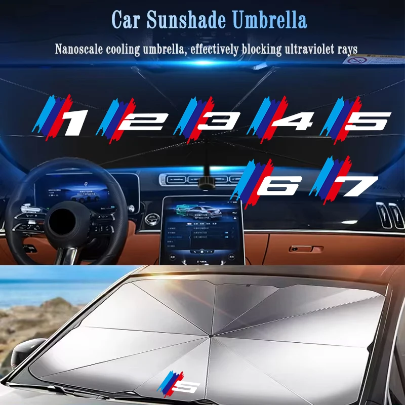 مظلة السيارة نافذة أمامية المظلة لسيارات BMW 2 3 4 5 6 Series E90 E91 E92 E60 E61 F20 F30 مظلة قابلة للطي الزجاج الأمامي الشمس الظل