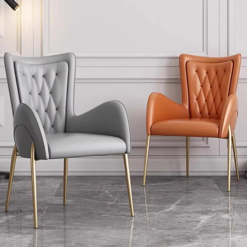 Nordic light luxury restaurant chair modern simple Internet celebrity casual home backrest nail makeup