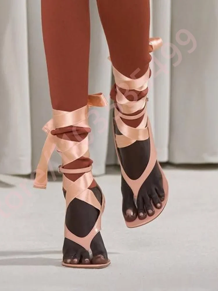 Pink Clip-Toe Strap Fashion Women's Sandals 2025 Summer New Party Casual Sandals Ins Style Sexy Catwalk Thin High Heels