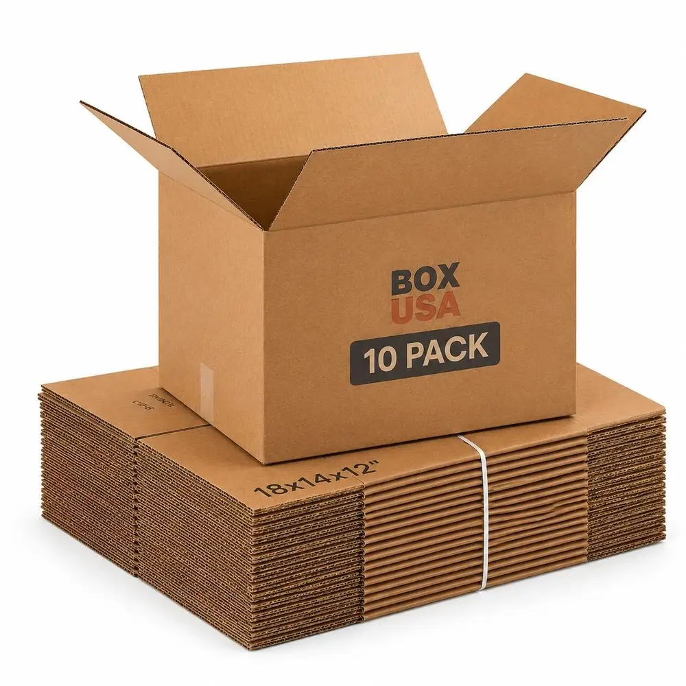 

Moving Boxes Medium 18L x 14W x 12H 10-Pack | Corrugated Cardboard Box for Shipping, Mailing, Packing, Packaging and Storage