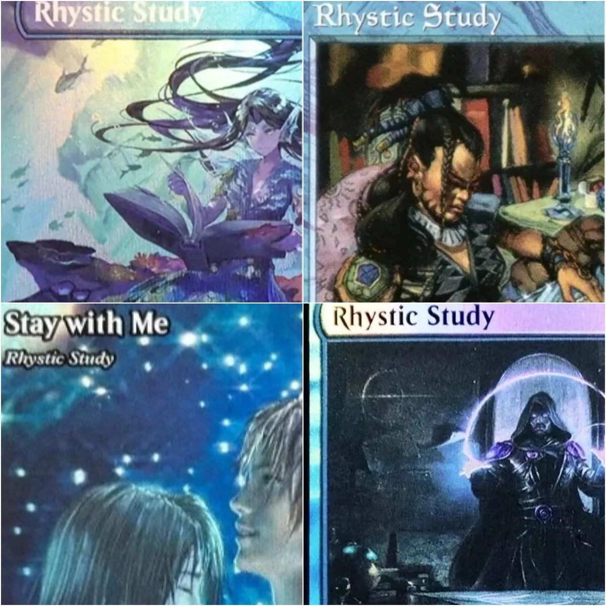 "Rhystic Study" TCG M Proxy Schwarz Hochwertige Proxy-Spielkarten für Brettspiele und Sammelkartenspiele