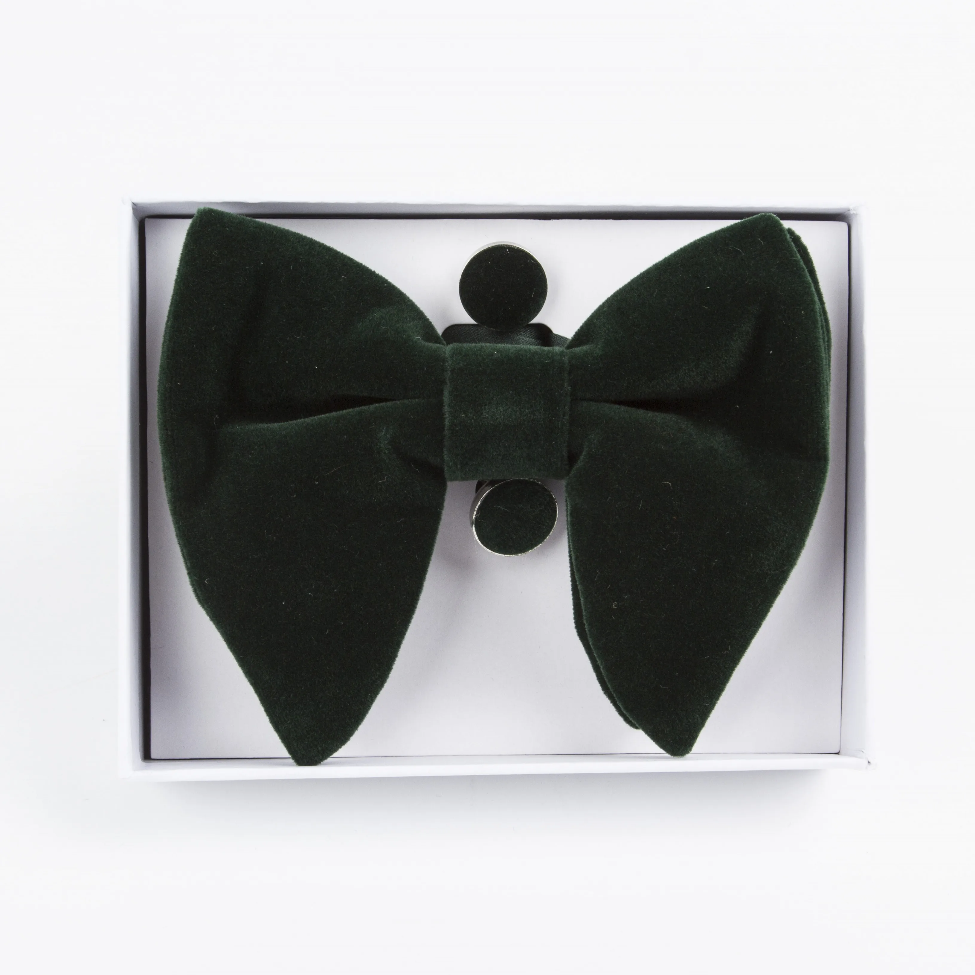 

Dark Green Men Pre-Tied Oversized Bow Tie Tuxedo Velvet Pink Bowtie Cufflinks Hanky Sets Colorful Daily Wear Gift Box For Hombre