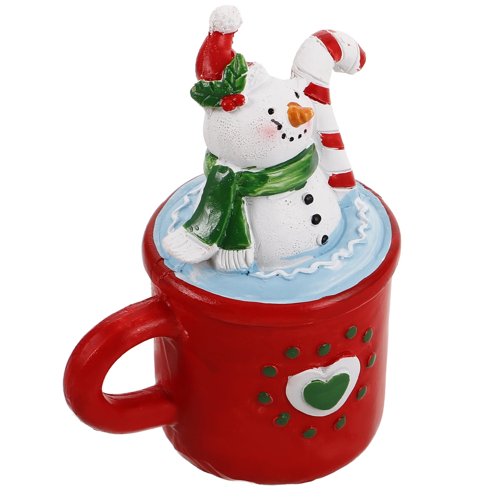 عيد الميلاد ثلج الحلي عطلة الديكور الراتنج احتفالي الشكل تزيين حساسة الجدول كعكة كأس توبر تمثال الطاولة