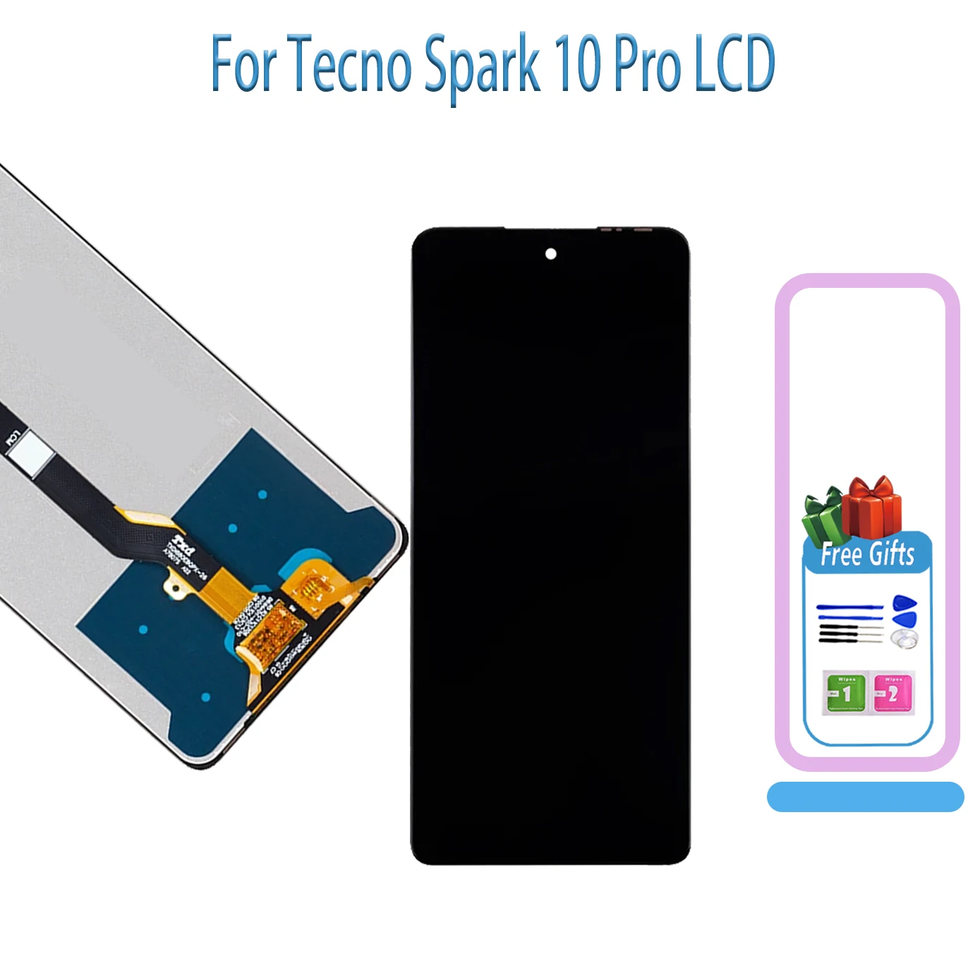 LCD Original For Tecno Spark 10 Pro LCD Display Screen Touch For Tecno KI7 LCD Repair Parts Sensor Digitizer Assembly