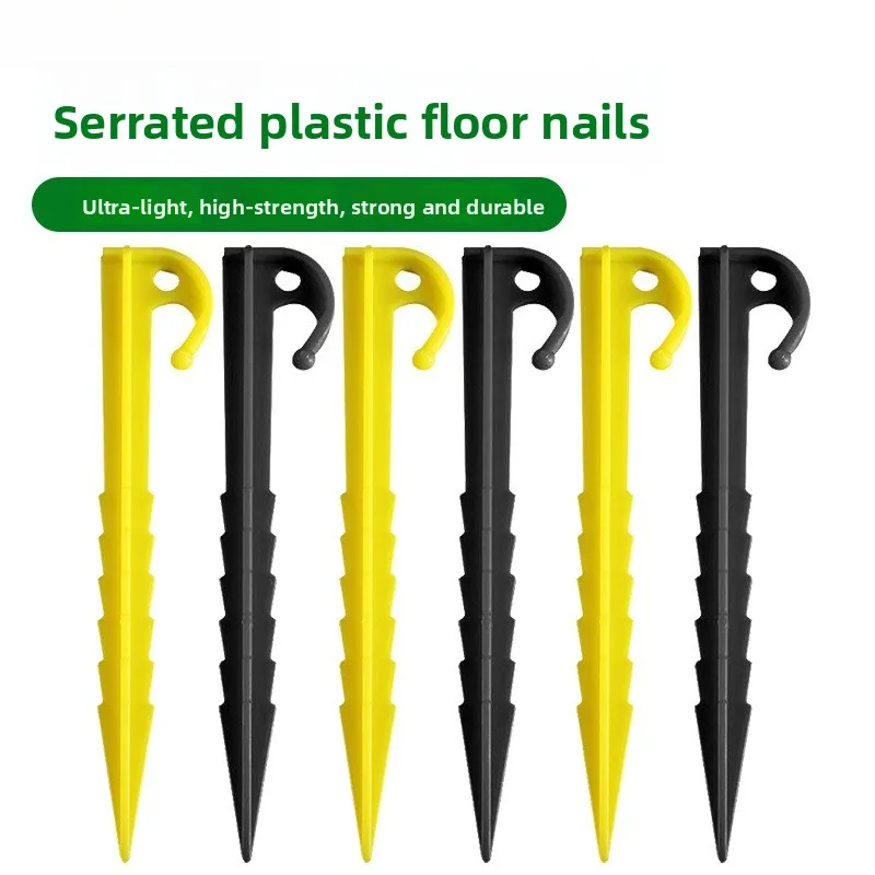 

5.5 Inch 14.5cm Serrated Plastic Tent Stakes Outdoor Camping Tent Pegs Accessories