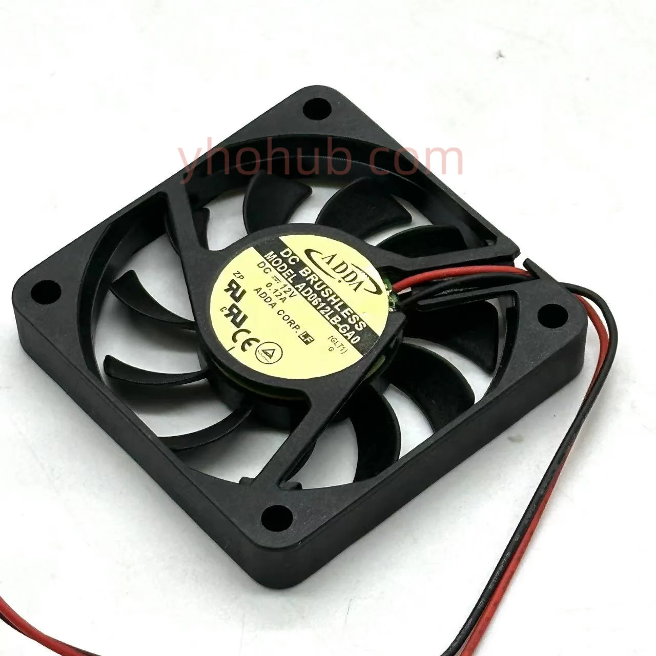 

ADDA AD0612LB-GA0 GLT1 DC 12V 0.12A 60x60x10mm 2-Wire Server Cooling Fan