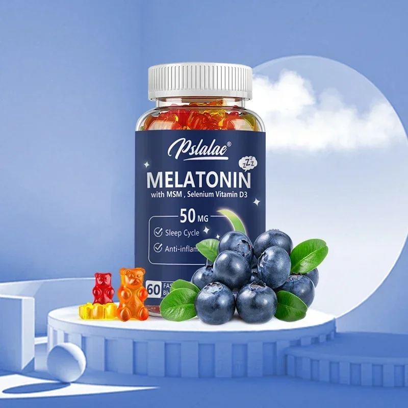 Melatonin Gummies 50 Mg - Helps Support Deep Sleep, Sleep Vitamin, Promotes Falling Asleep Quickly