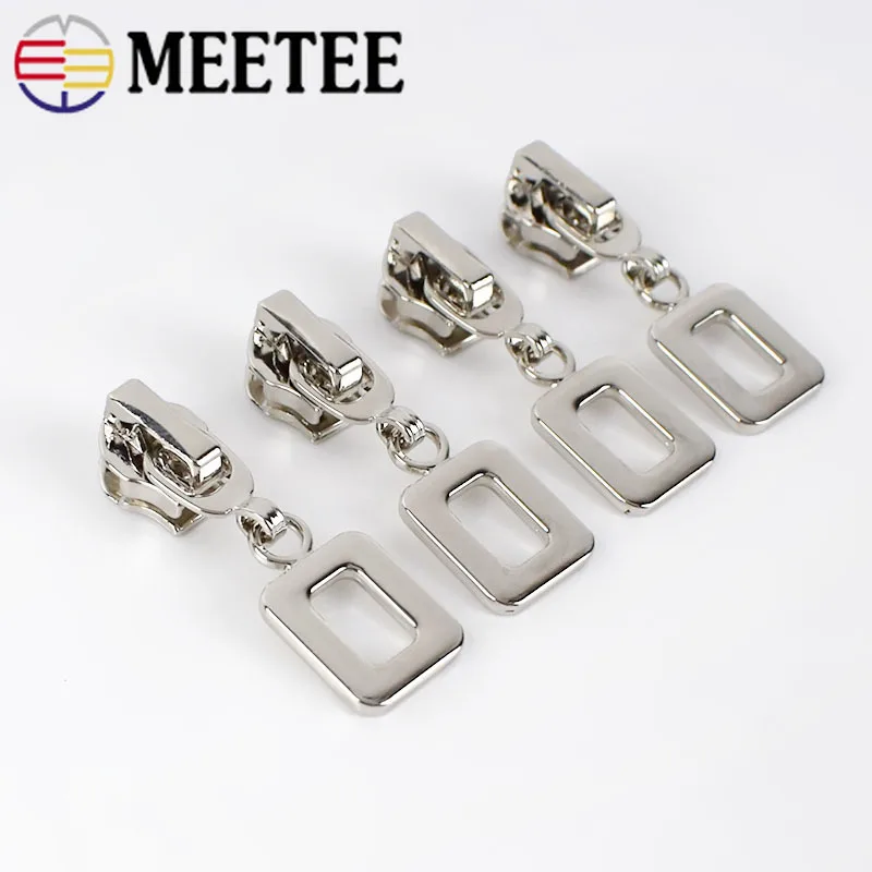 Meetee 10/20Pcs Zipper Sliders For 5/7# Nylon Zippers Zips Pull Head Zip Repair Kit DIY Clothing Sewing Replacement  Accessories