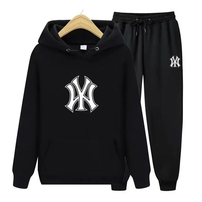 

Men's 2-Piece Tracksuit Sweater Set Hooded Shirt And Sport Pants Women's Sports Top Pant Sets Casual Menswear
