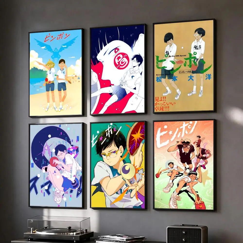 anime Ping Pong The Animation New Arrival Popular Art Print Poster HD Wall Art Sofa Home Decor Gift For Fans