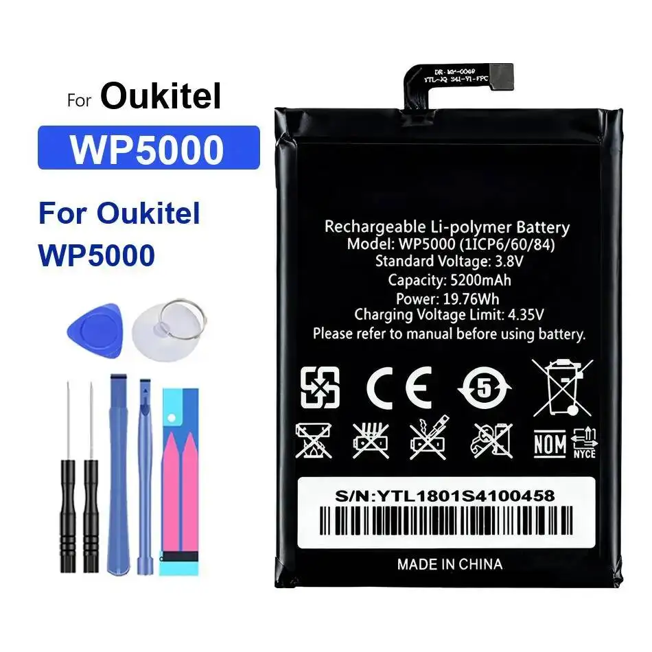 

Для Oukitel WP5000 аккумулятор мобильного телефона 5200 мАч сейф