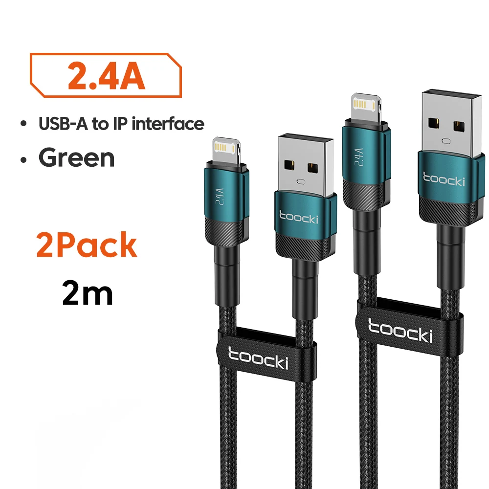 Toocki USB-Kabel für iPhone 14 13 12 Pro Max X XS XR 8 7 Plus iPad Schnellladegerät Aluminium iP-Kabel für iPhone-Datenkabel