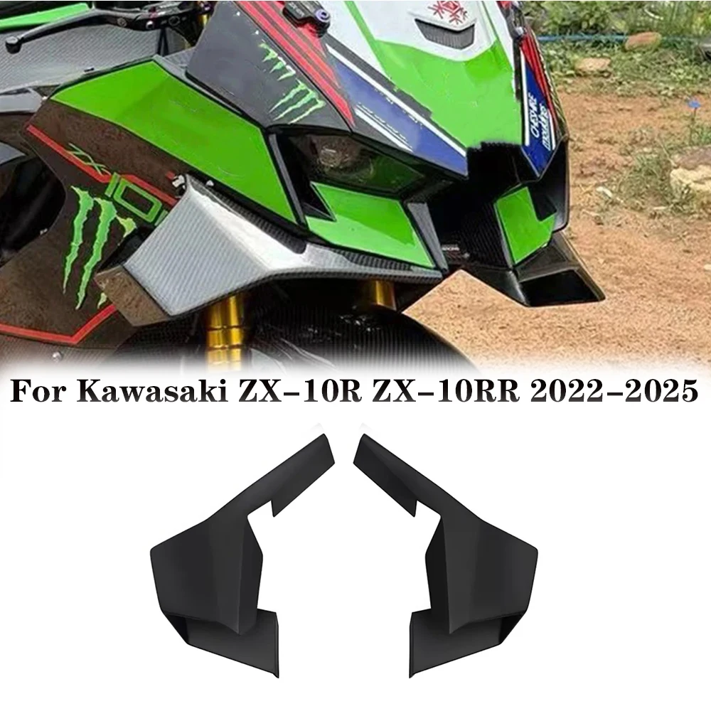 

For Kawasaki ZX-10R ZX-10RR New Motorcycle abs Fixed Wing ZX10R-RR 2022 2023 2024 2025 flank spoiler fairing Accessories