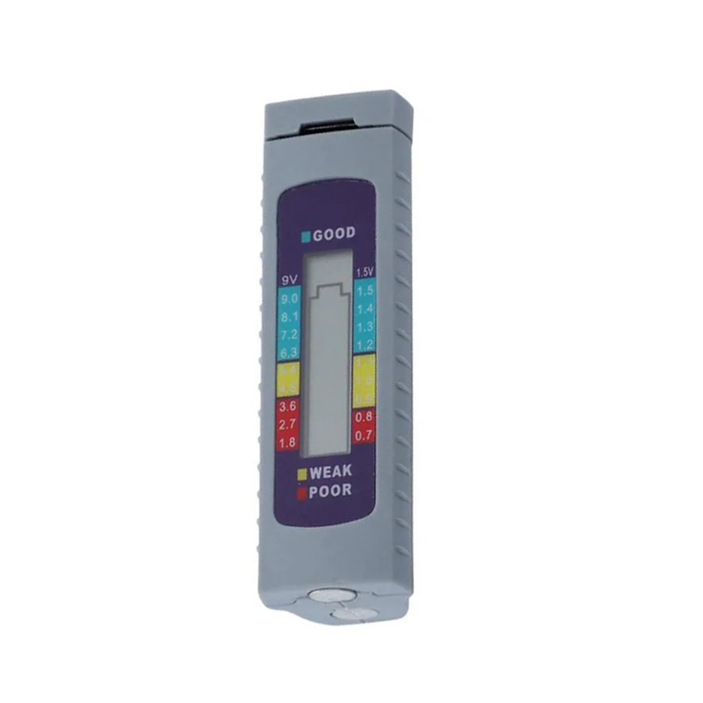 Handheld Battery Load Tester with Clear LCD Bar Graph Suitable for Carbon Zinc Alkaline and Rechargeable Batteries