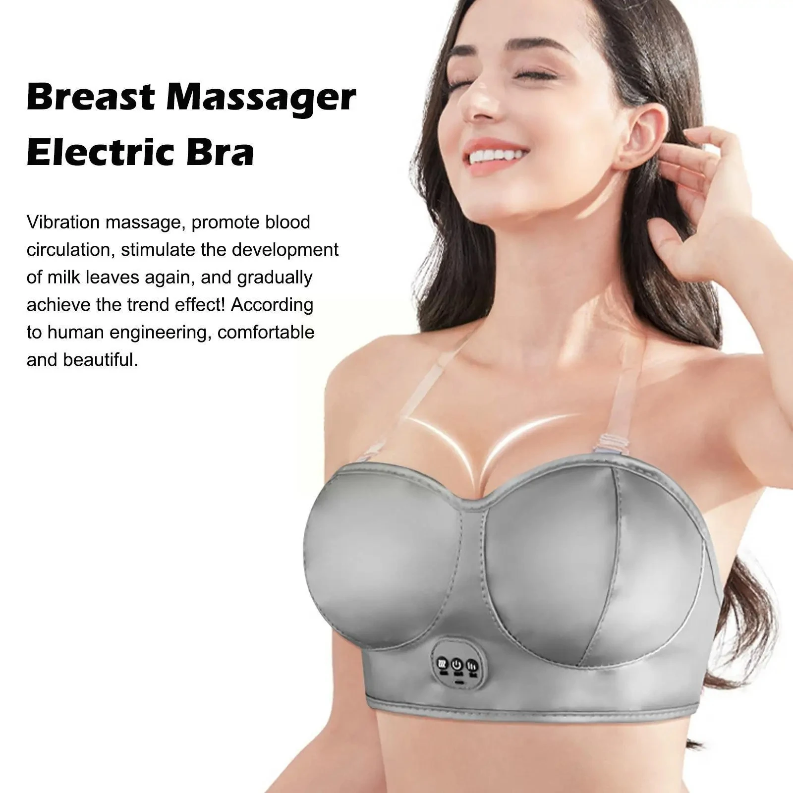 Intelligent Women's Chest Charging Electric Massage Tool Underwear Professional Chest Massage Instrument Type-C Interface