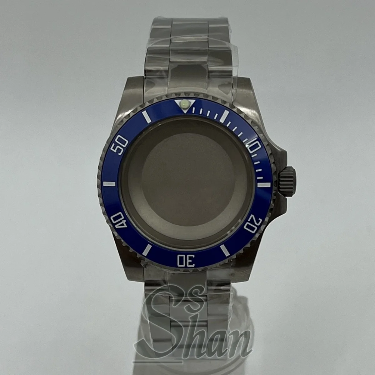 Aleación de titanio 40mm NH35 caja de reloj correa de cristal de zafiro SUB GMT Yacht NH34 NH35 NH36 ETA2824 movimiento resistente al agua 10ATM