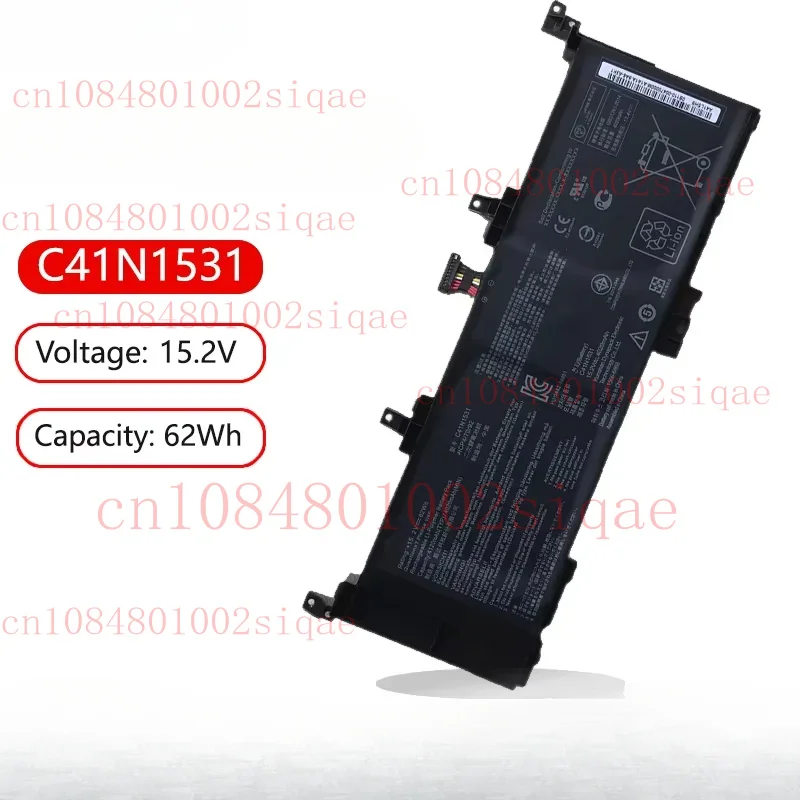

Новый аккумулятор для ноутбука 62 Втч C41N1531 для Asus GL502VS-BA328T GL502VY-FY073T GL502VY-DS71 GL502VT GL502VSK 0B200- 01940100 4ICP4/70