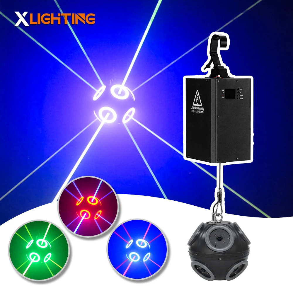 Kinetic laser football light with laser 260W RGB Dmx winch lifting system ball lights for DJ Disco Club Stage KTV Lighting