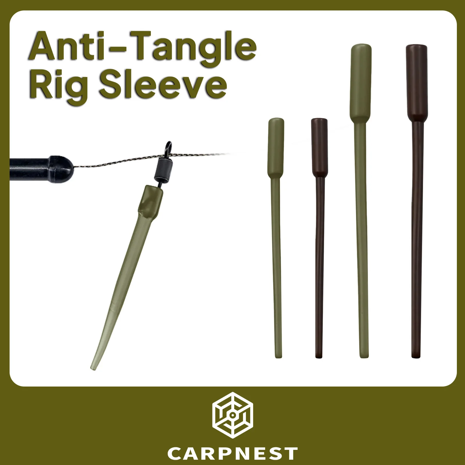 

CARPNEST 15 Pcs Carp Fishing Rubber Tubes Smooth Anti Tangle Sleeves for Fishing Fisherman
