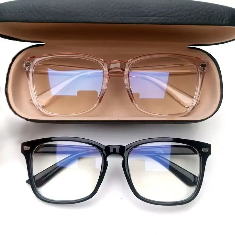 1/2PCS New Unisex Vintage Eyewea Square Frame Anti Blue Light Eyeglasses Black Clear Computer Glasses