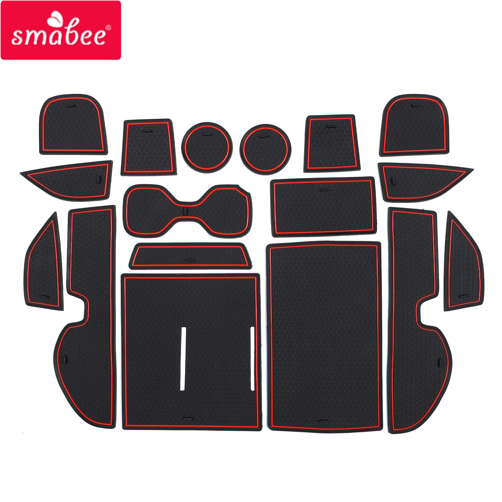 Smabee Anti-Slip Gate Slot Mat for Honda CR-V CRV 2023 + Non-Slip Door Groove Pad Cup Holder Interior Accessories Rubber Coaster