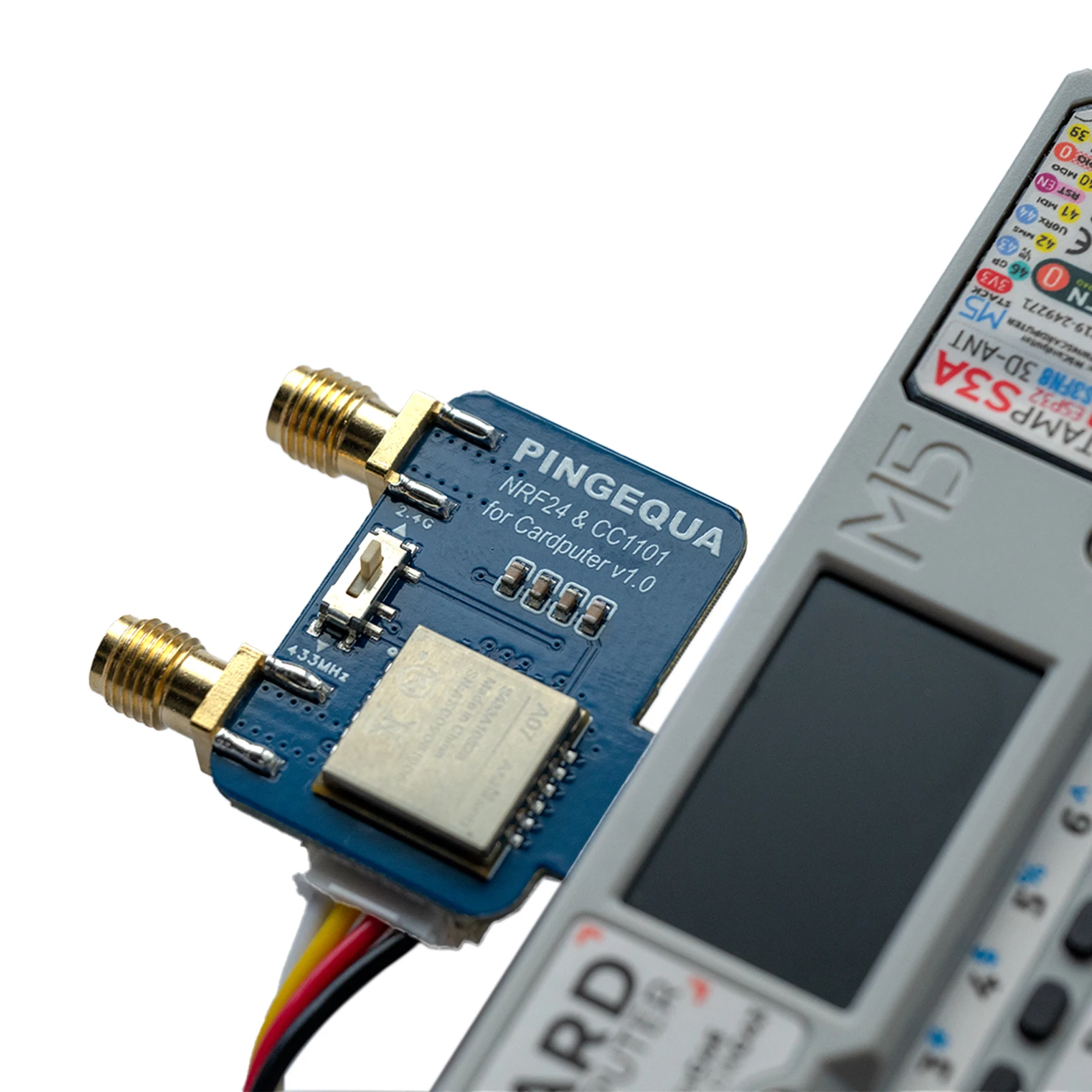 Módulo RF 2 en 1 (NRF24L01+ y CC1101) para cardputer M5Stack, firmware Bruce preinstalado, proyecto IoT de doble banda de 2,4 GHz y 433 MHz