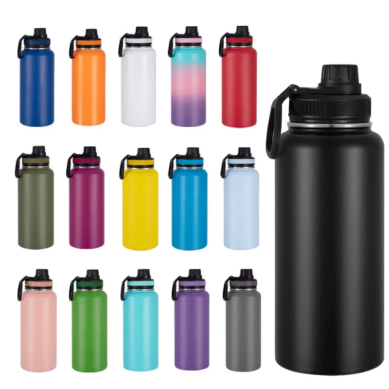 Large Sports Double Wall Stainless Steel  Water Drinking Bottle Insulated Mugs Thermos Vacuum Flask