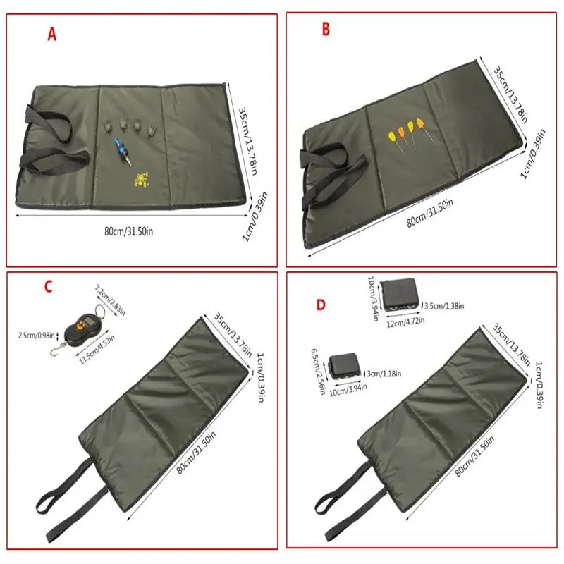 Fishing Unhooking Mat with  Foldable Landing Mat Fish Gear Outdoor Fishing Tool Multifunction Storage Box  Fishing Accessories