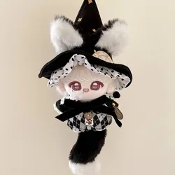 10cm Plush Doll Handmade Clothes Anime Black Magician Priest Cosplay Costume Hat Cloak Tail Set Boy and Girl Birthday Gifts