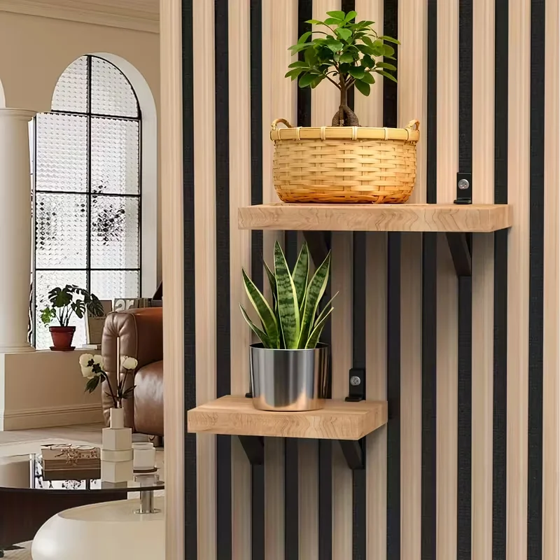 The 2pcs sound-absorbing board bracket does not require drilling and is suitable for/wood board collectibles/flower POTS