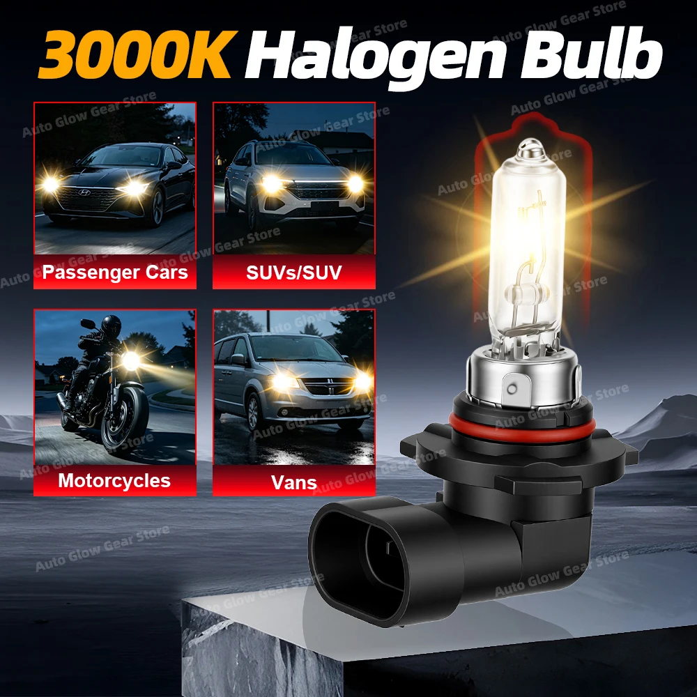 2Pcs Halogen Bulb H11 H7 H4 H1 HB3 HB4 9005 9006 3000K Fog Lights 55W 60W Car Front Headlight Lamp 12V Auto Light Source Upgrade