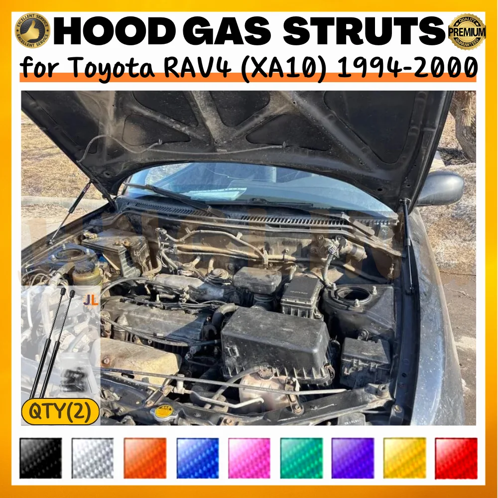 

Qty(2) Стойки капота для Toyota RAV4 (XA10) 1994-2000 гг. Модифицированные подъемные опоры переднего капота Амортизаторы Газовые пружины Амортизаторы