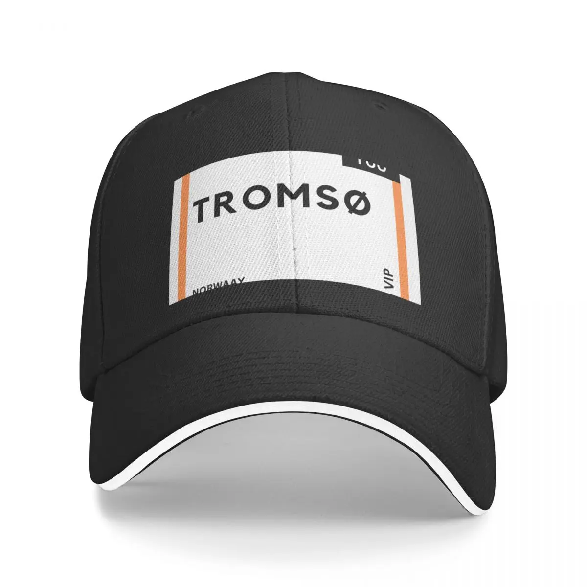 Tromso, Norway Airplane Boarding Pass Baseball Cap Icon Cosplay Golf Hat Luxury Man Hat Male Women's