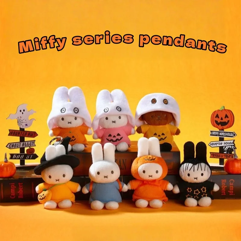 

Подвеска для плюшевой куклы Kawaii Miffy ‌ Костюмная серия, кукла, мягкая комфортная плюшевая игрушка, рюкзак, кулон, орнамент, подарок друзьям на Хэллоуин