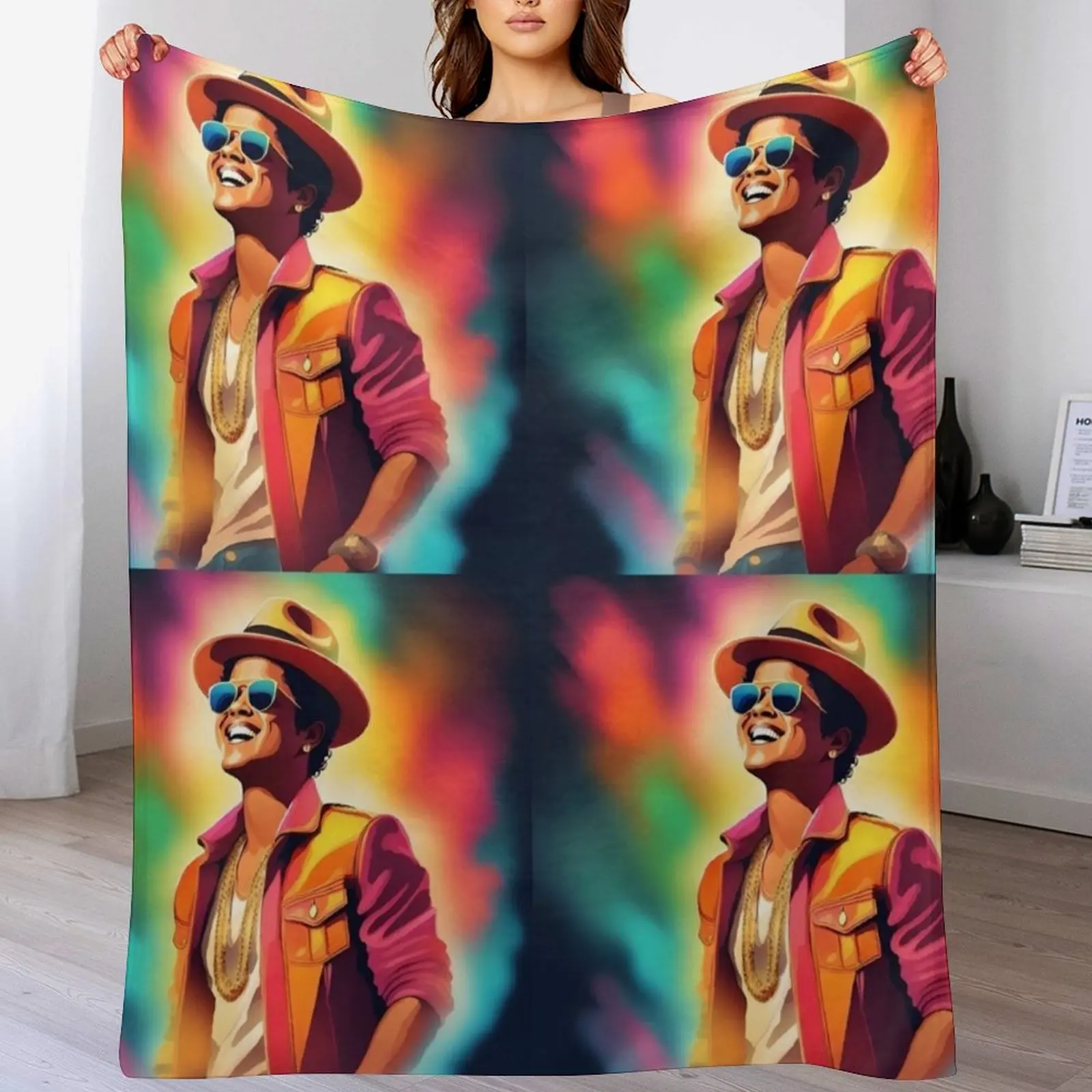 

Bruno Mars - Premium, High Quality, Vibrant Throw Blanket Summer Beddings Blankets For Bed Winter beds Baby Blankets