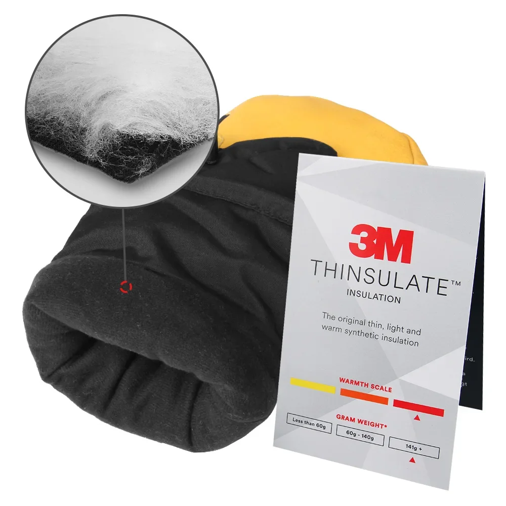 Guantes de esquí impermeables para hombre, manoplas térmicas cálidas de 3M, XXL talla grande, Invierno