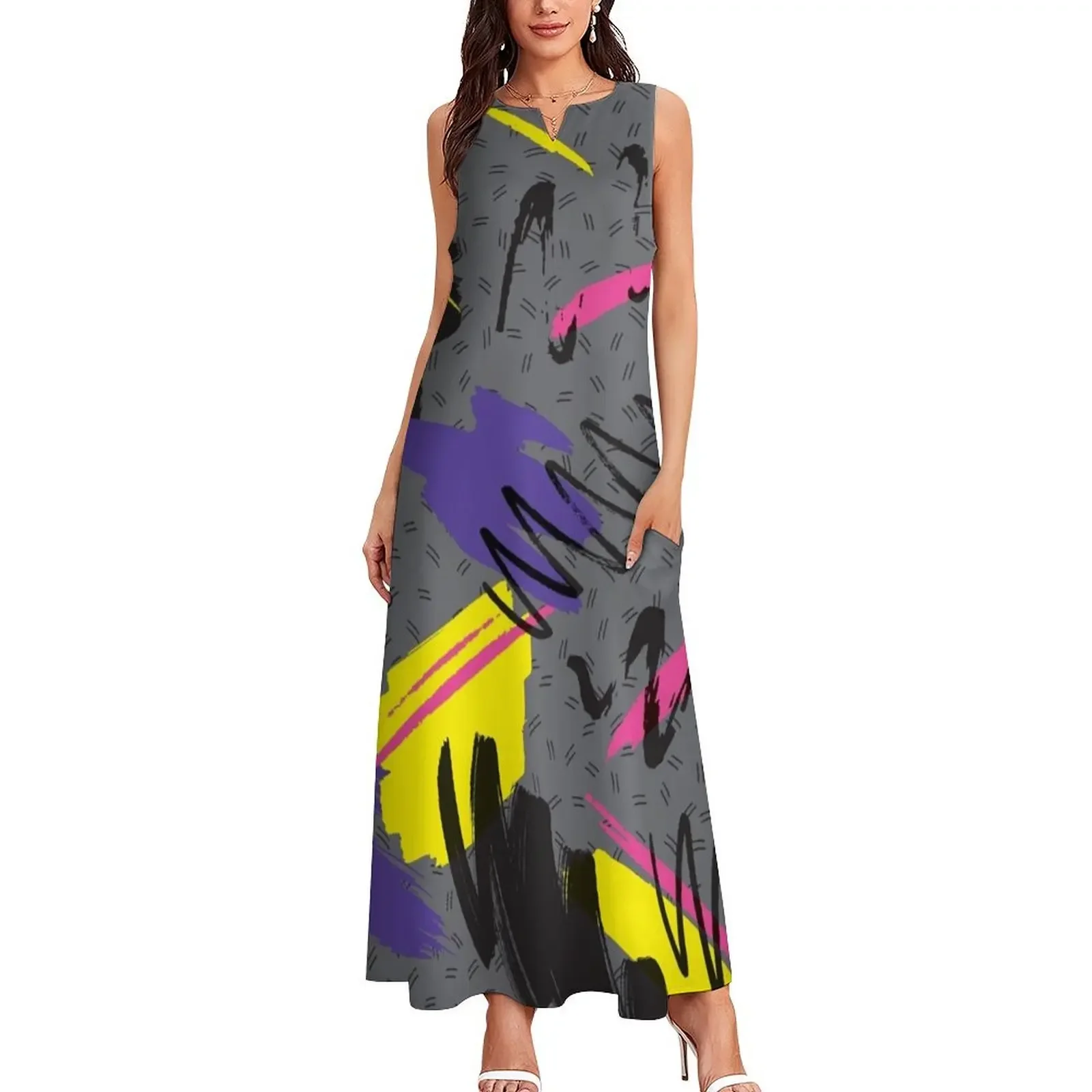 Trendy 80s Long Dress summer dress womens 2025 summer dresses ladies 2025 womens dress chic and elegant woman
